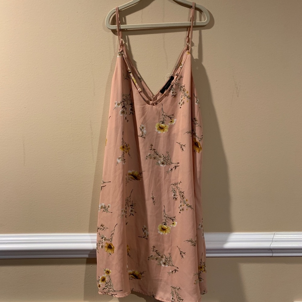 Light pink floral summer dress